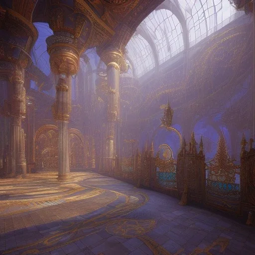 The palace of magic king, huge structure, panoramic view, zoomed out view of the exterior, mysterious, soft lighting, unreal engine 5 volumetric lighting, intricate details, realistic style, 8k resolution