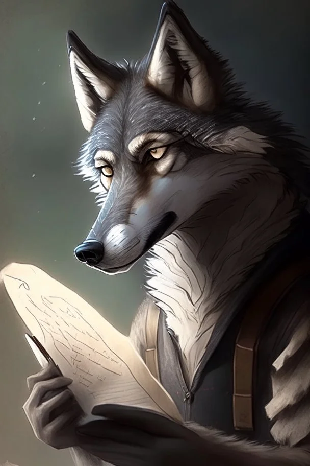 a good humanized wolf who can help in reading a document