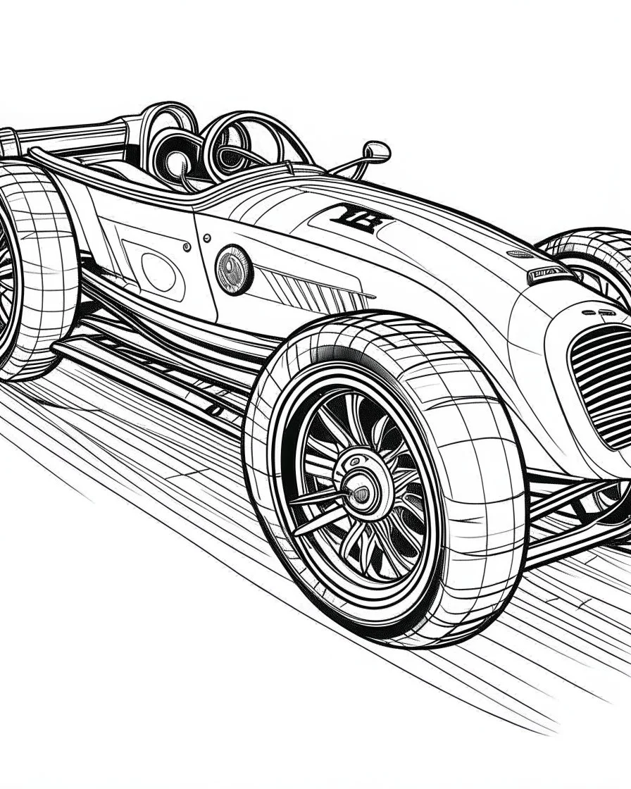 racing car coloring pages,no black color