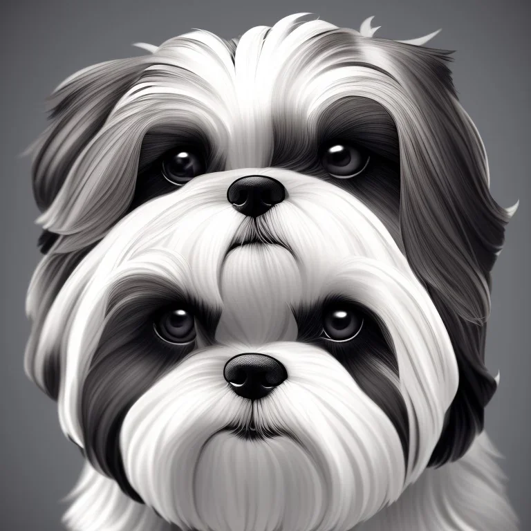 shih tzu dog brown and white