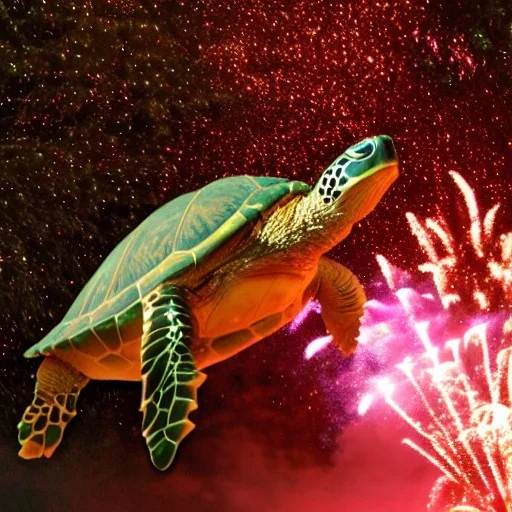 Turtle and Fireworks