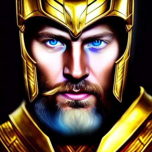 ultra detailed fullbody Portrait in oil on canvas of old Thor with Asgardian Golden Armor ,extremely detailed digital painting, extremely detailed face,crystal clear Big Glowing eyes, mystical colors , perfectly centered image, perfect composition, rim light, beautiful lighting, 8k, stunning scene,extremely sharp detail, finely tuned detail, ultra high definition raytracing, in the style of robert e howard and pablo oliveira and Ken Kelley and Ohrai Noriyoshi and Simon Bisley