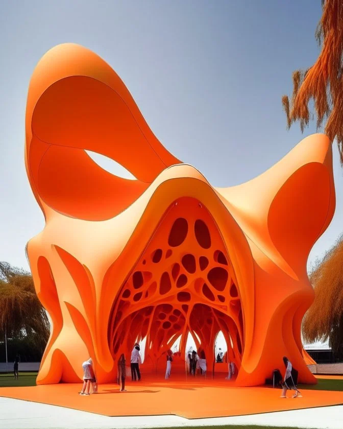orange pavilion expressing sexuality