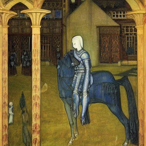 Portrait of medieval knight by edward burne jones