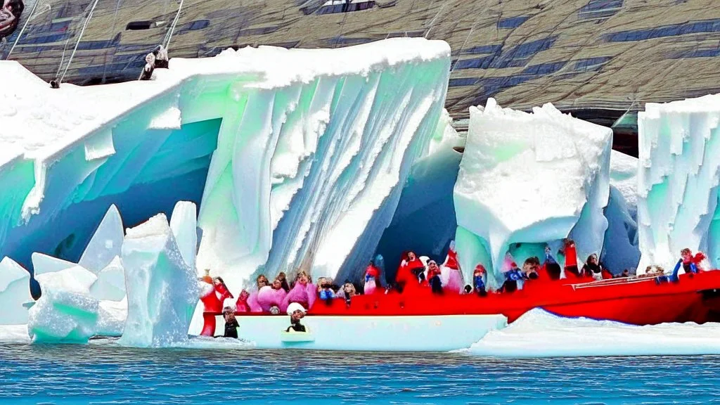 kids having yacht party crashes into iceberg