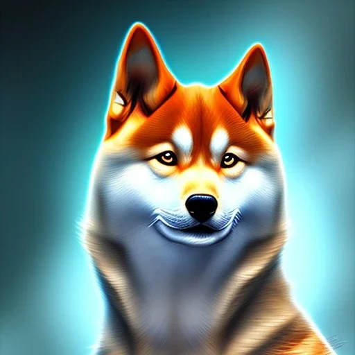 Pleiadean shiba inu with acred geometry