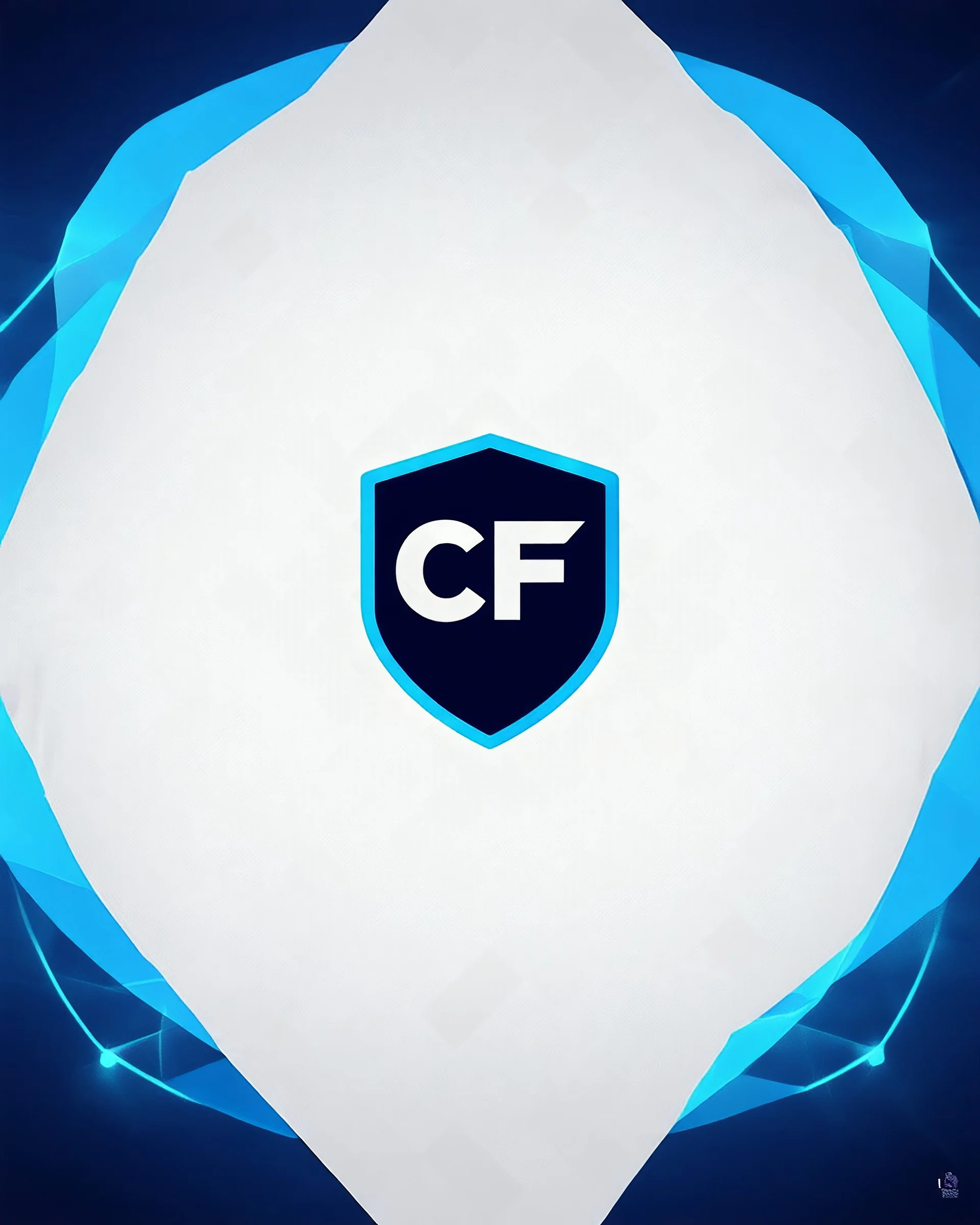 Cyber Finance (CF) shield logo Simple, easy and beautiful logo
