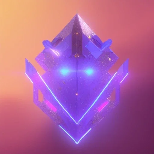 a crystalised blue pink spaceship, gold, diamonds, lightbeams, cosmic background, atmospheric, realistic, unreal engine, 8k. Cinematic lighting, octane render.