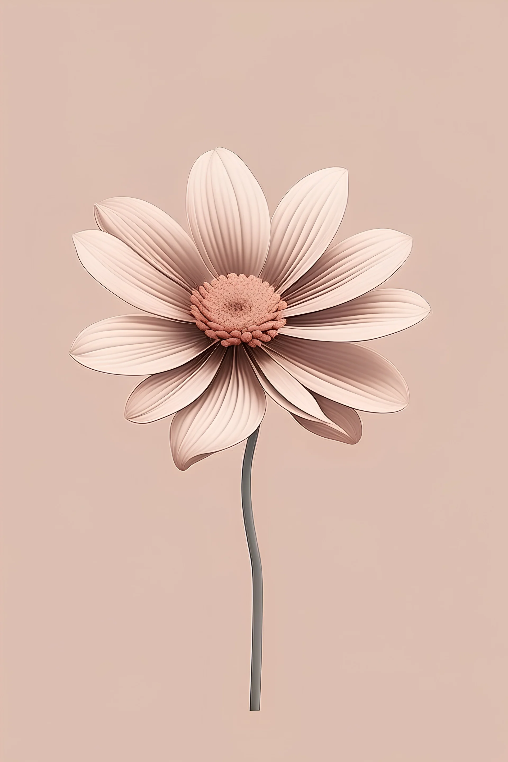 Beauty in Simplicity Minimalist Single Flower Digital Art