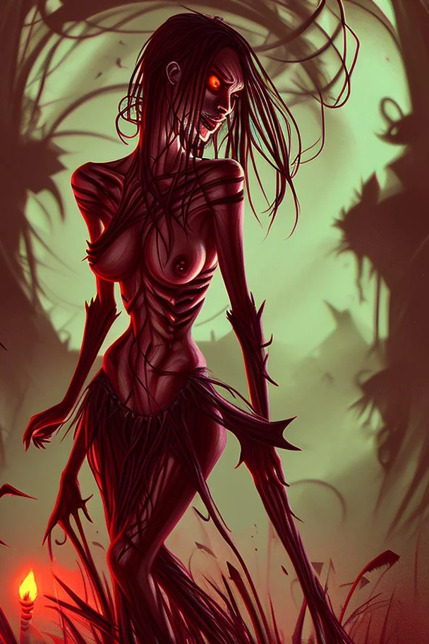 strane tall lady, horror, little nightmare videogames style