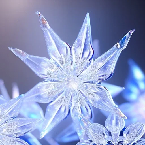 ultra detailed matte painting of many tiny epic fantasy ice flowers and many tiny semi transparent white snowflakes, majestic, intricate, masterpiece, insanely detailed, 4k resolution, cinematic smooth, intricate details , soft smooth lighting, vivid pastel colors, iridescent accents