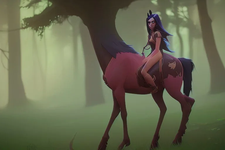 forest horse girl