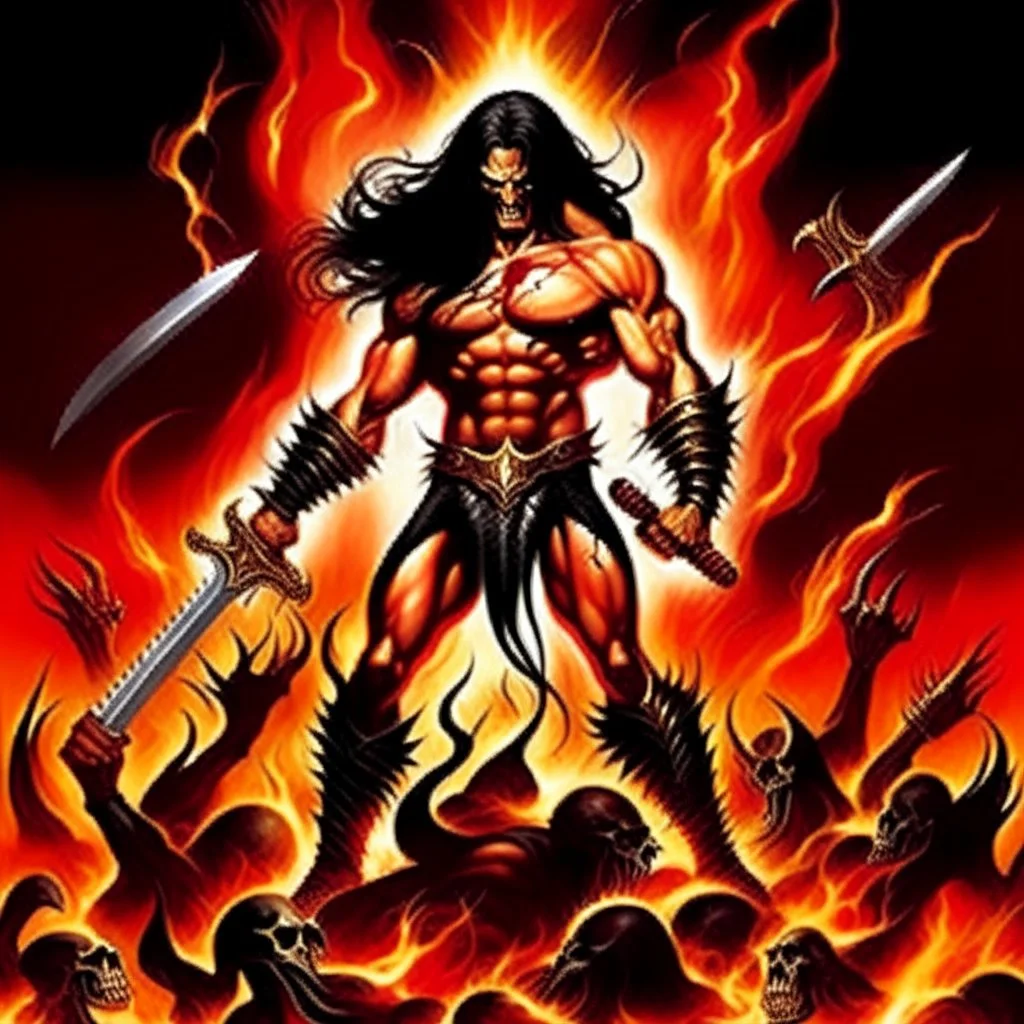 a strong men with sword ((manowar album)) no face