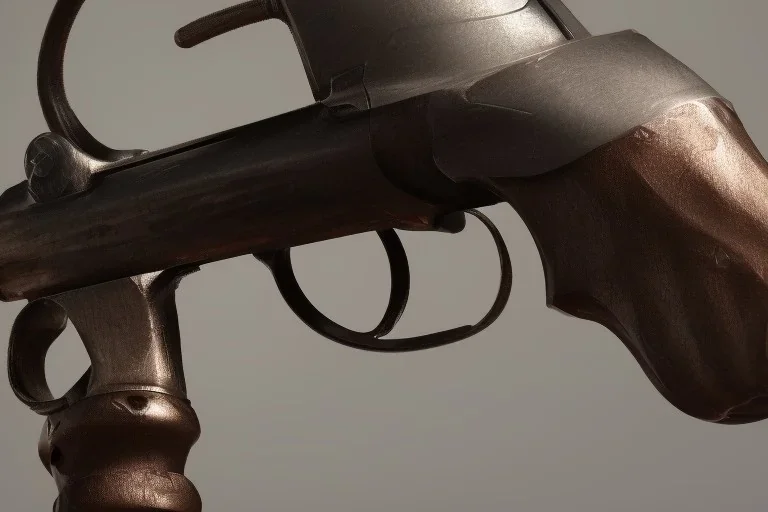 cowboy revolver close up macro shot