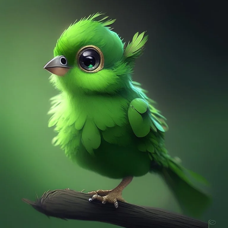 A cute green bird, avatar