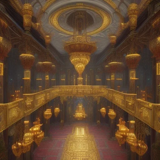 The palace of magic king, huge structure, panoramic view, zoomed out view of the exterior, mysterious, soft lighting, unreal engine 5 volumetric lighting, intricate details, realistic style, 8k resolution