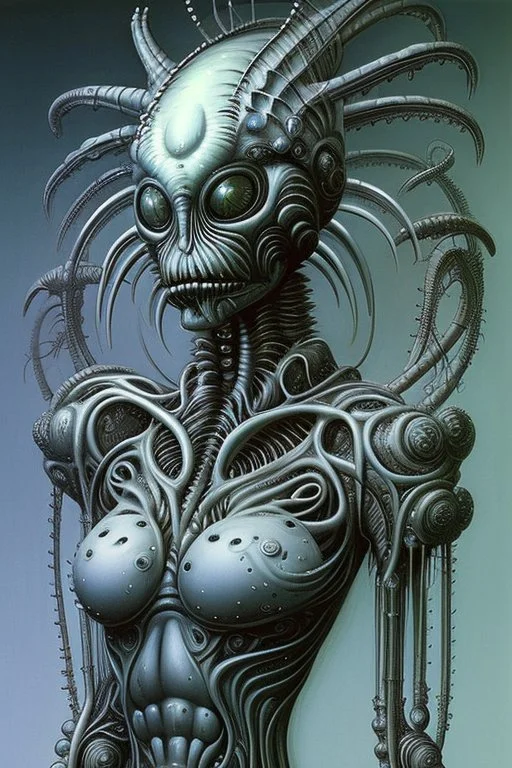 Biomorphic Biomechanical Alien Queen by Giger