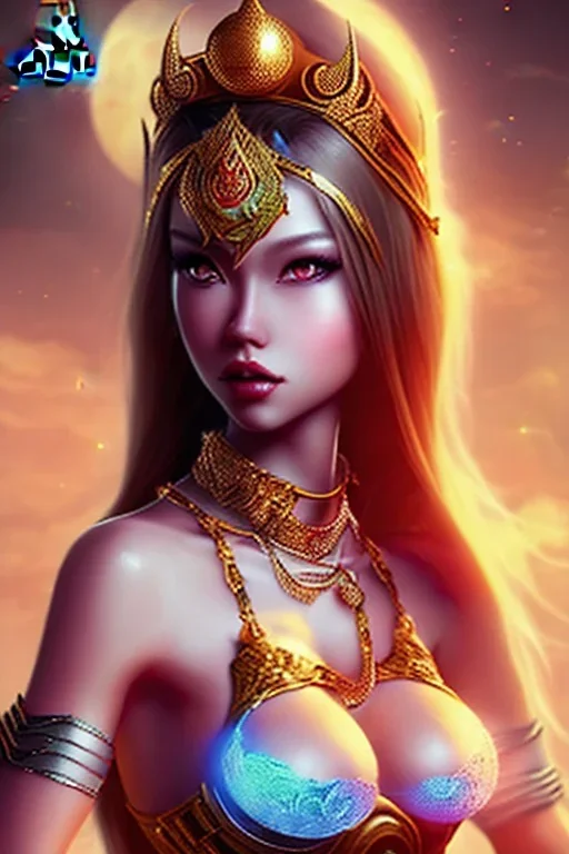 thailand milf, skin, warrior princess, nacht, corsage, necklace, fantasy art