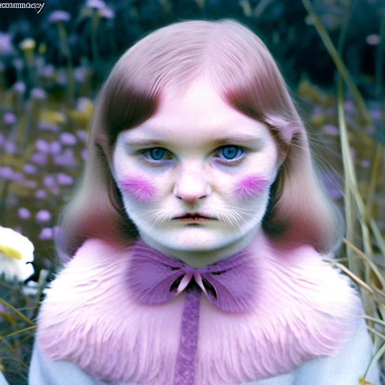 Fur, rosy cheeks, rosy nose