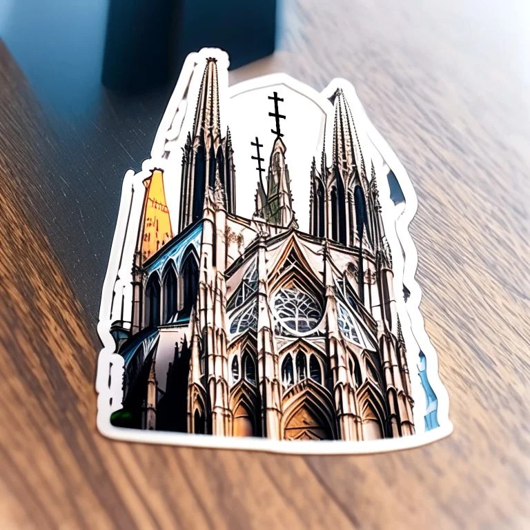 sticker of a cathedral