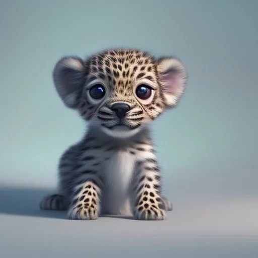 pixar art style of cute baby leopard dog in natural environment, big round eyes, monotone color, full body, au naturel, hyper detailed, digital art, trending in artstation,cinematic lighting, studio quality, smooth render, unreal engine 5 rendered, octane rendered, art style by klimt and nixeu and ian sprigger and wlop and krenz cushart