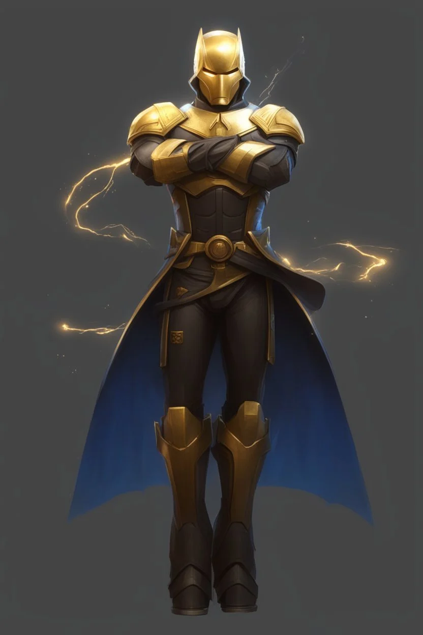 Golden Warforged, Batman, Sorcerer Supreme, Dark Cloak, Mechanus, Humanoid.