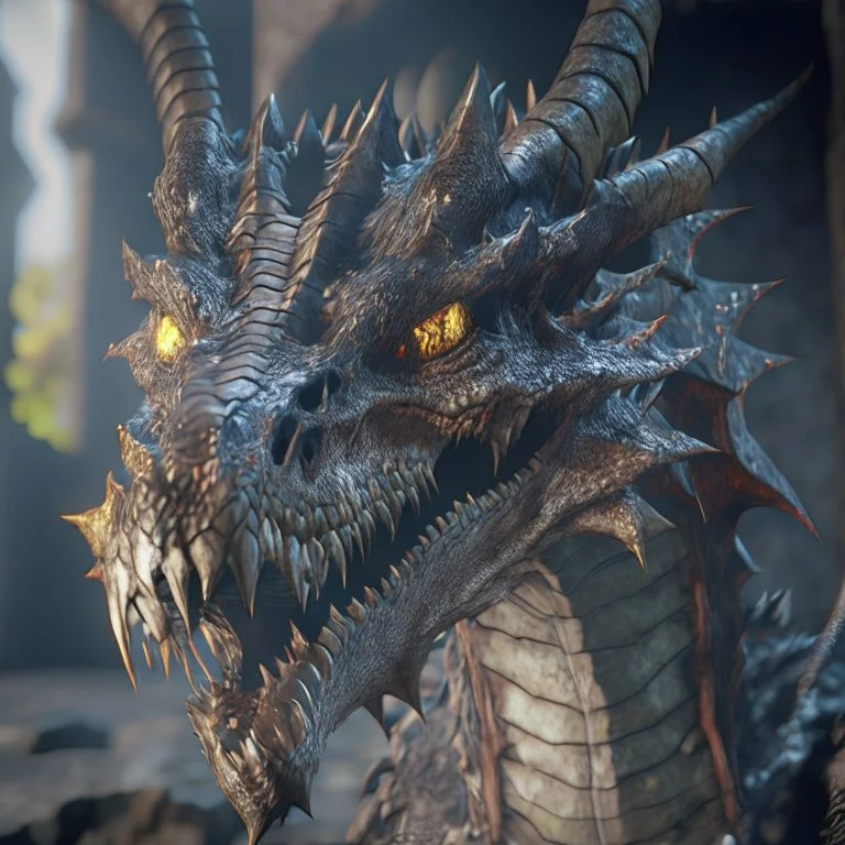 undead dragon, unreal engine 5, 8k resolution, photorealistic, ultra detailed