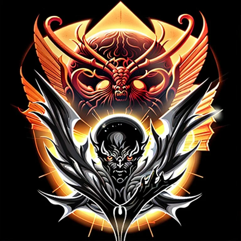 "Design a powerful and iconic logo for 'Beelzebub,' drawing inspiration from the mythological and infernal aspects associated with this dark figure. Integrate symbols such as demonic wings, sinister motifs, and ominous typography to convey a sense of malevolence and authority. Utilize a color palette that evokes the depths of hell, and ensure the logo is both visually striking and capable of instilling a deep sense of foreboding. The goal is to create a logo that captures the essence of Beelzebu