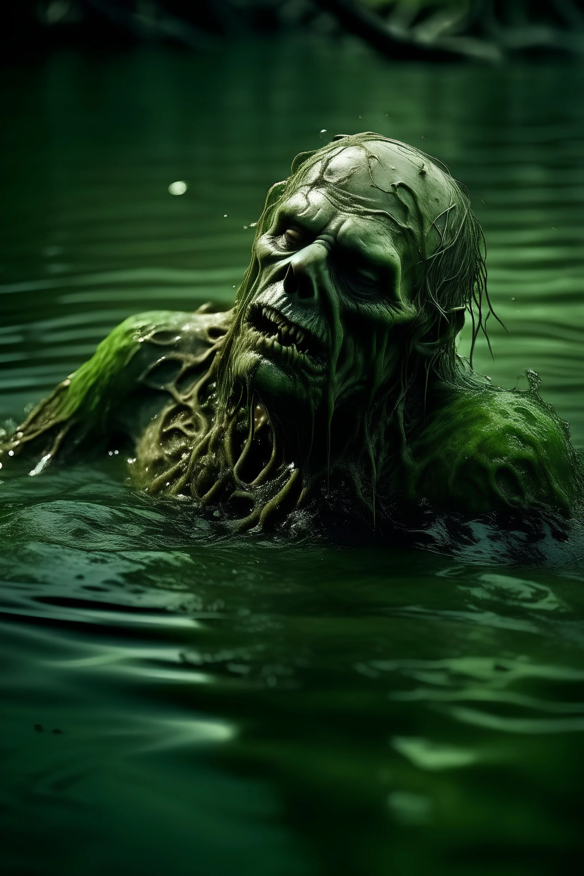 Drowned, dead, green, risen from the dead, terrible, rotten, drowned, water, man, Attack, Return, full size