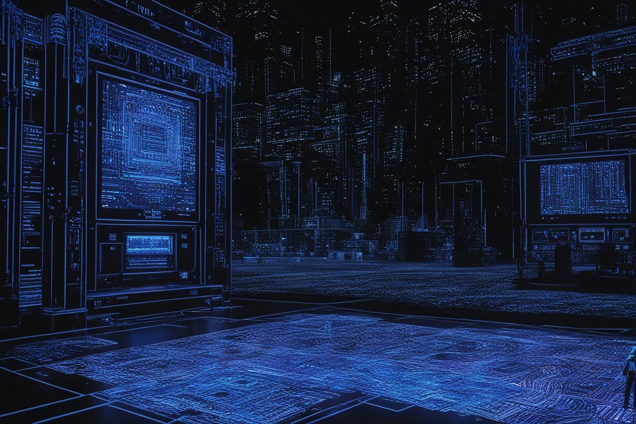 digital echoes and virtual realms, Juliette and Romeo's fateful connection transcends the boundaries of a high-tech electronic universe. Juliette, lost in sorrow, weeps in a holographic simulation as Romeo's lifeless avatar rests upon a glowing data tomb, their love immortalized in lines of code. [William S. Burroughs' "The Electronic Revolution"] The curse woven into their digital DNA dictates that Juliette, in her grief, will unknowingly trigger a fatal algorithm, linking her fate to Romeo i