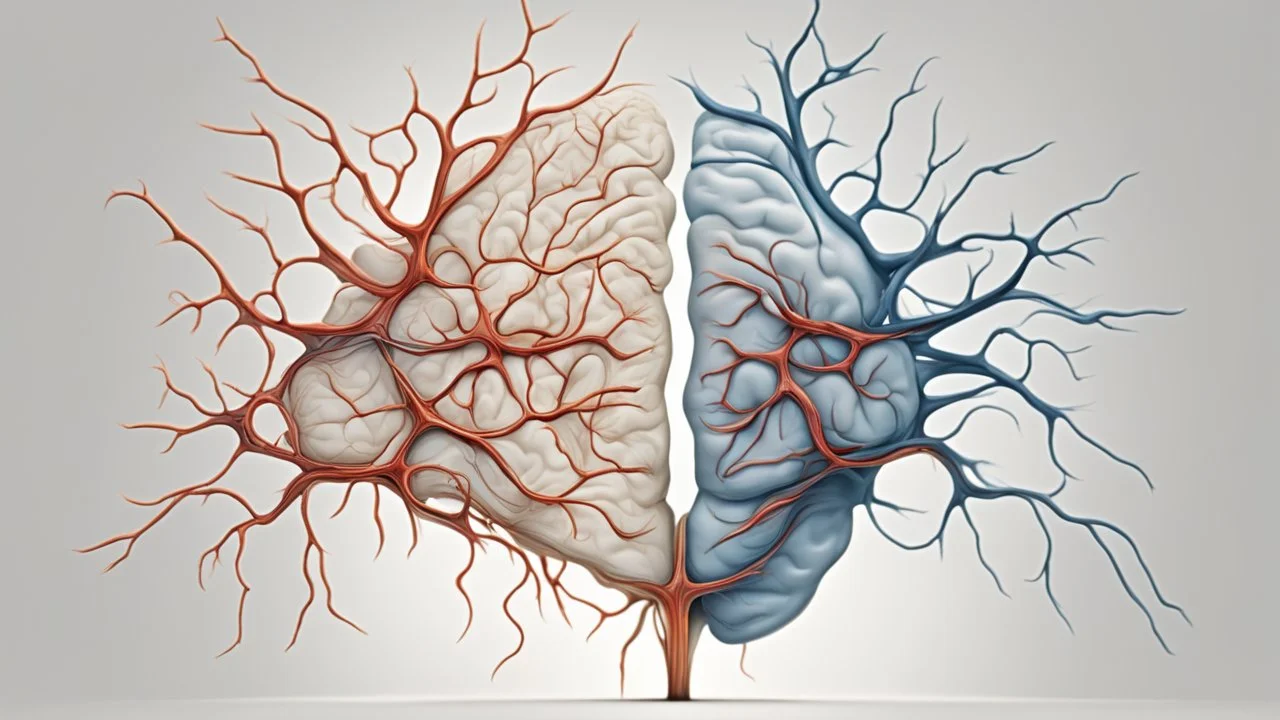 "The image represents microscopic details of the human brain, displaying intricate nerve structures and neural transmissions. The picturesque image reflects the complexity and beauty of neural structures in the brain, indicating recent advancements in the field of neuroscience and the significant discoveries it represents."