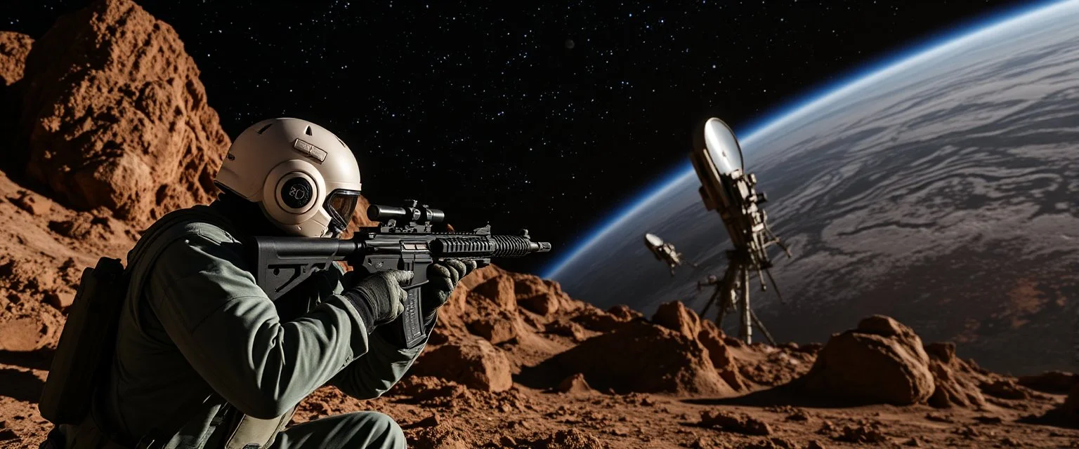 heretics shooting at satelite