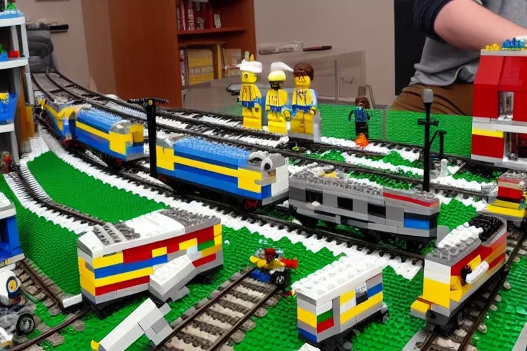 Train lego in Italian Metropolis lego