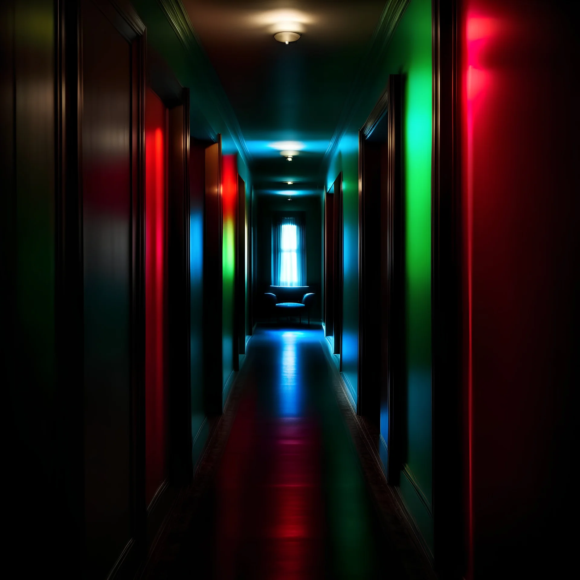 dark vivid hallway