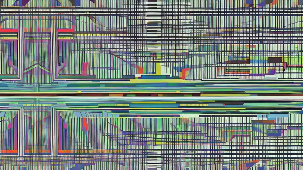 digital glitch pattern geometric abstraction by per kirkeby