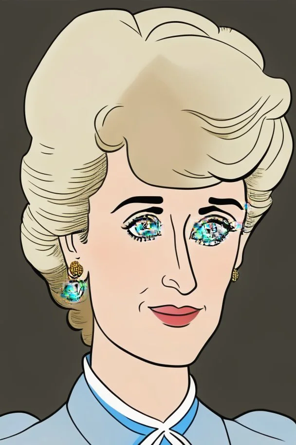 Diana, Princess of Wales ,cartoon 2d