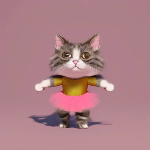 Dancing Cat in a tutu