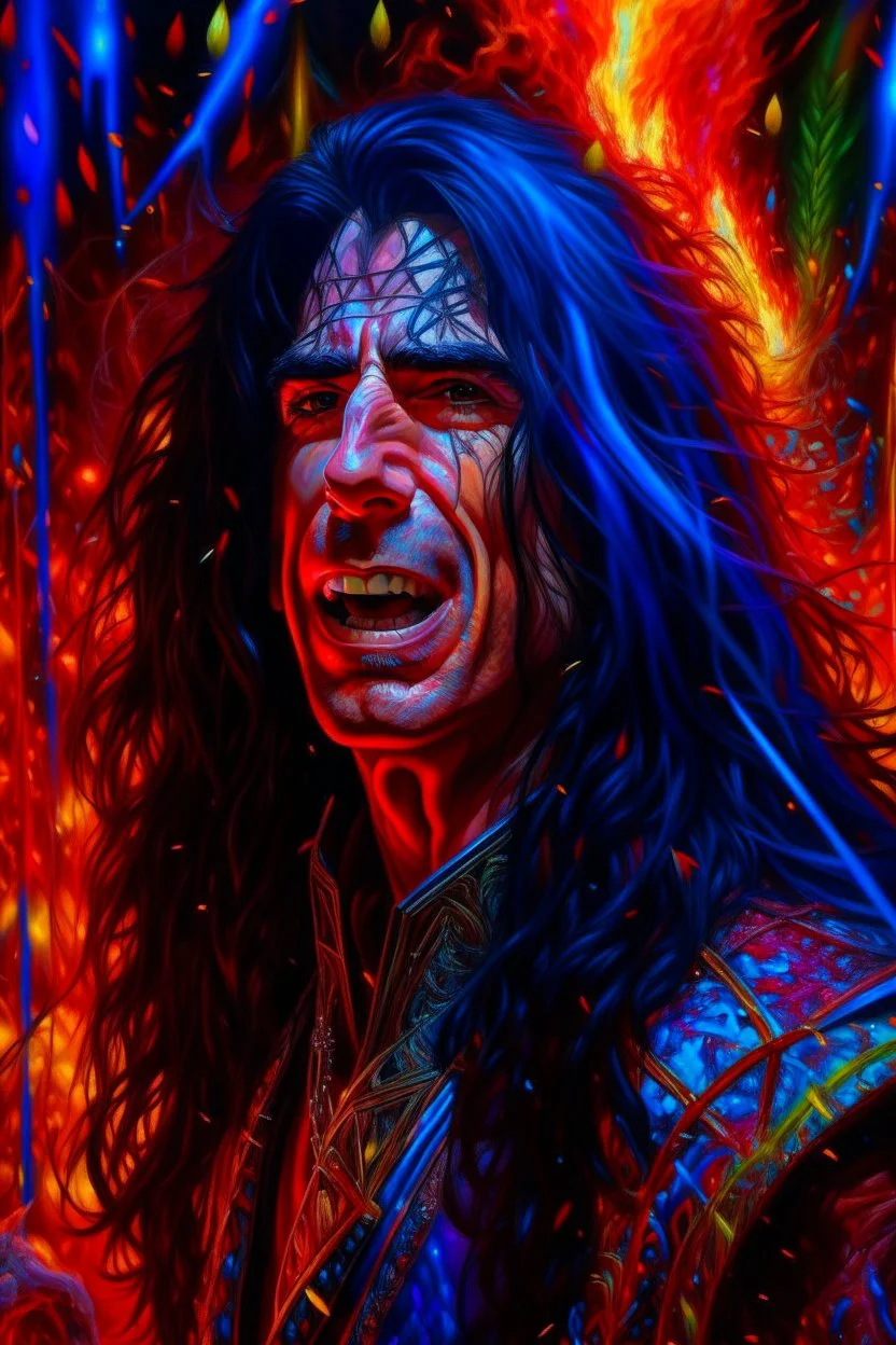 fire, lightning, wind, rain, volcanic lava, fireworks, explosions, multicolored neon lights, Paul Stanley in the art style of Leonardo De Vinci, oil paint on canvas, 32k UHD, hyper realistic, photorealistic, realistic, life-like, extremely detailed, extremely colorful, sharp beautiful professional quality,