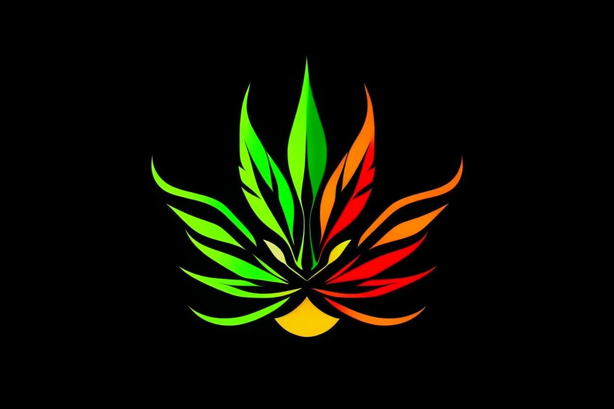 logo canabis company rasta colours