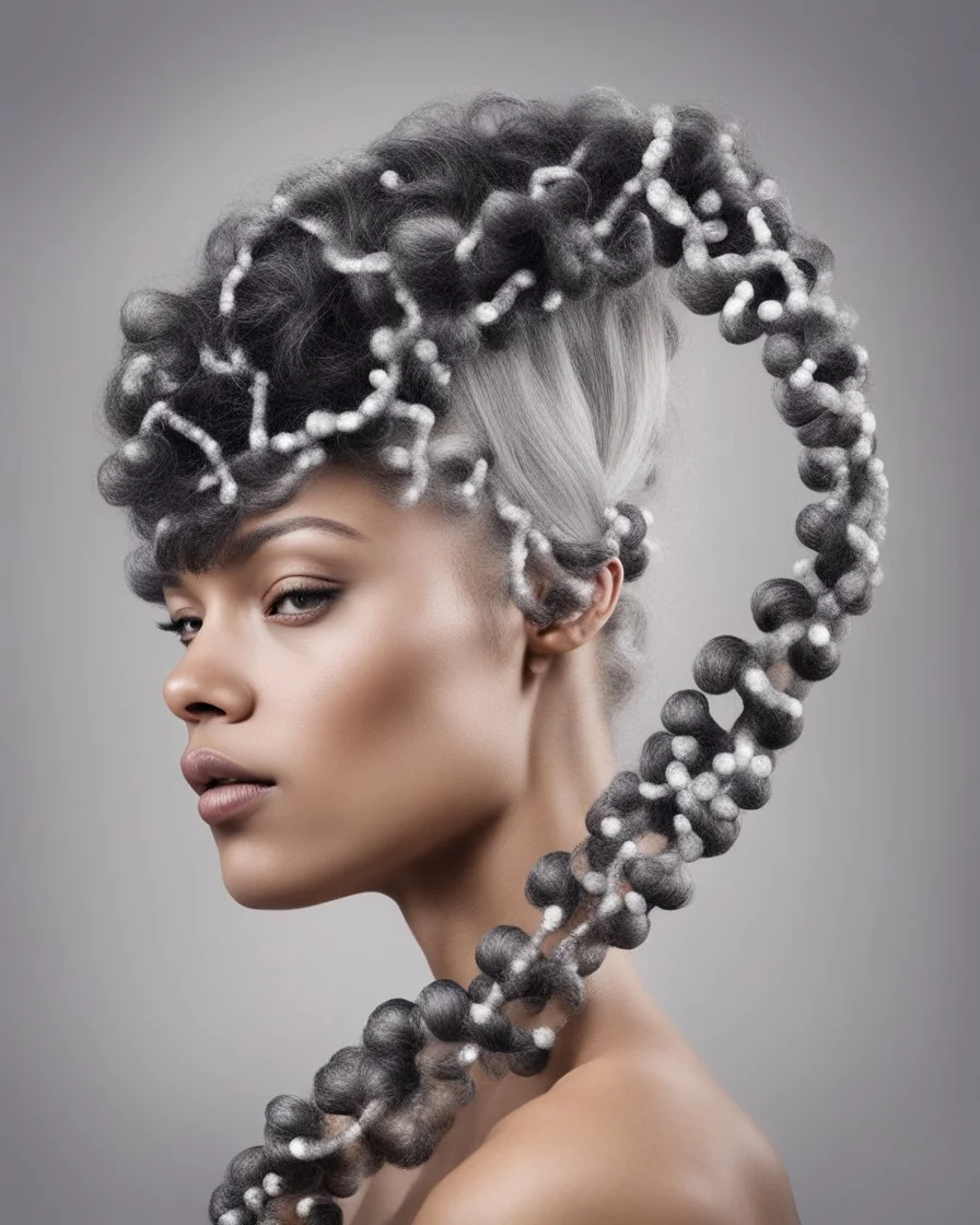 DNA molecule hair thread imitation