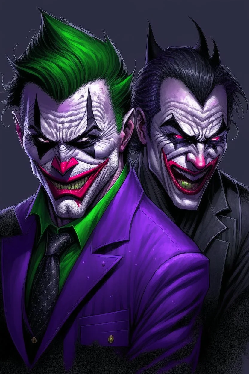 joker and batman cut grovvy art funy