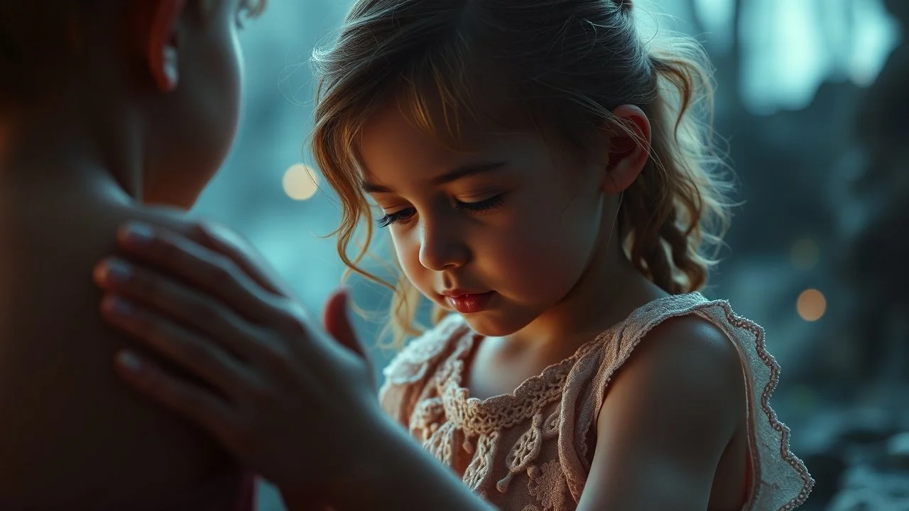 Beautiful "Brave New World", (Aldous Huxley), children, devotion, exquisite composition, beauty, magic, fantasy, close foreground detail, beautiful intricate insanely detailed octane render, 16k artistic photography, photorealistic concept art, soft natural volumetric cinematic perfect light, chiaroscuro, award-winning photograph, masterpiece