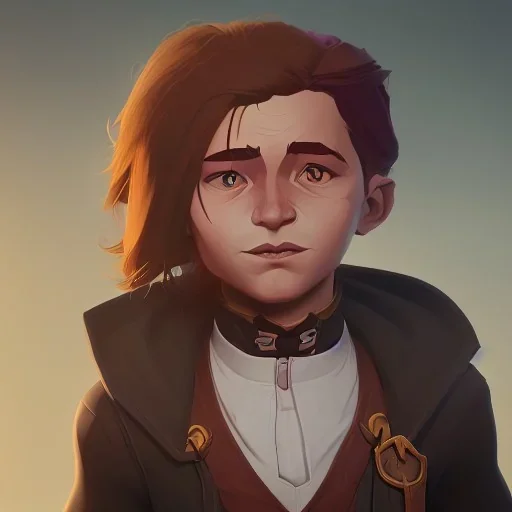 Portrait of a charming wizard kid by Nick Harris