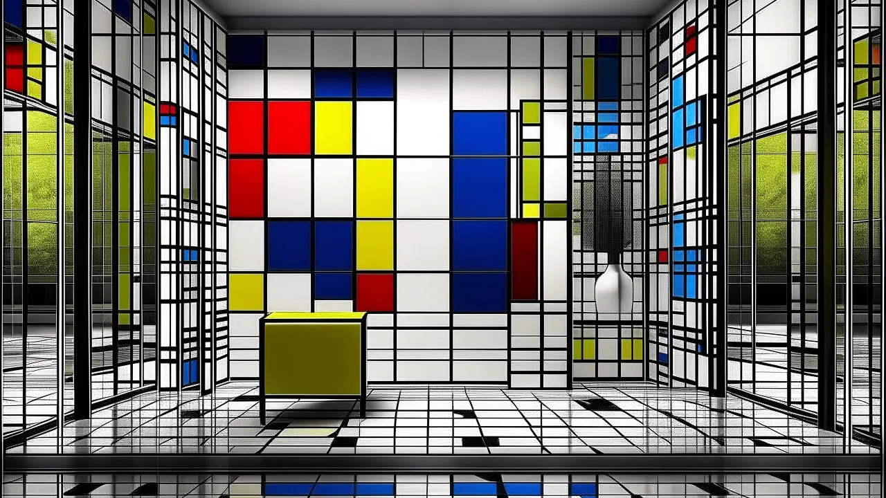 style mondrian, relaxation, luxury, dream world, calm beauty, symmetry, fantasy world, magic, beautiful composition, exquisite detail