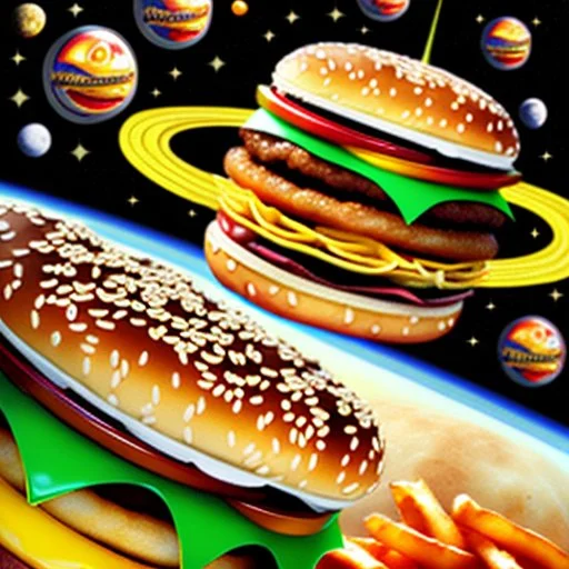 McDonalds golden arches in outer space