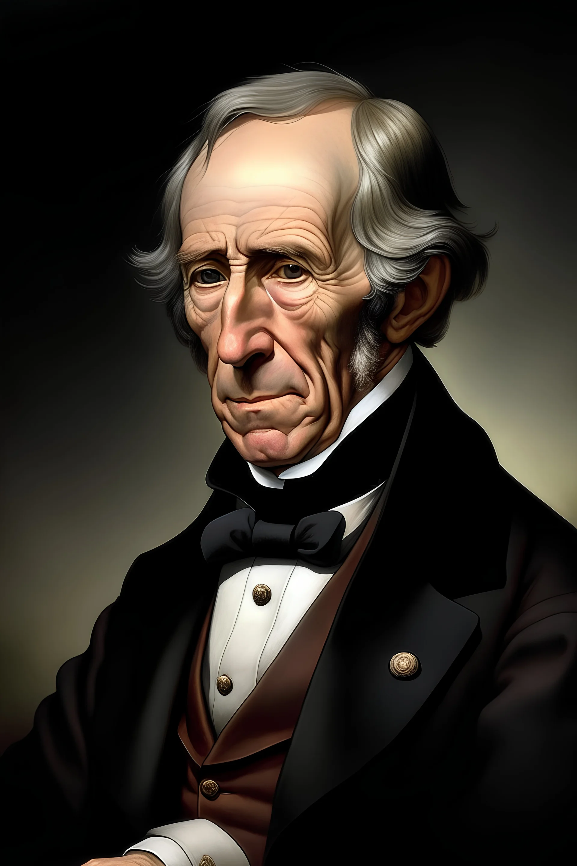 Evil Politician John Tyler Horrendous evil leader Whig Party impeached SATANIC VILLAIN OGRE MONSTER IMP