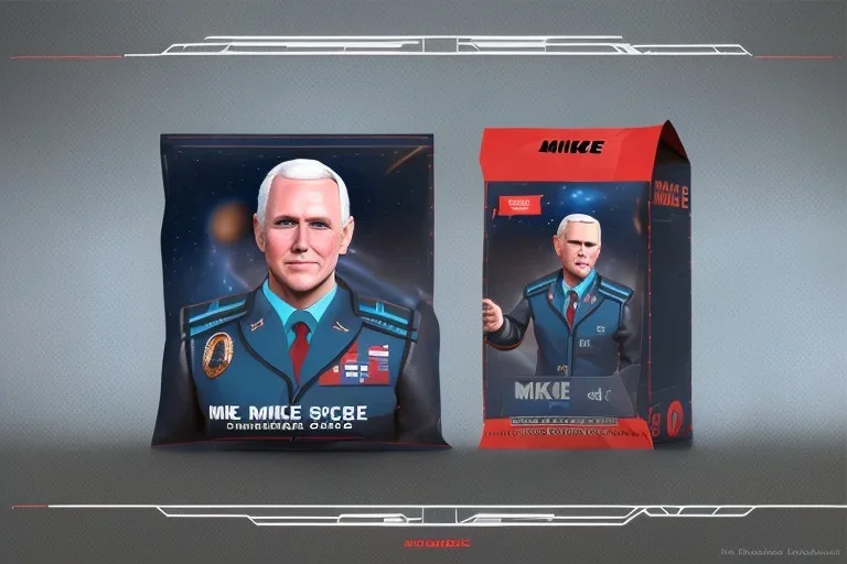 packaging label Mike pence g.i. joe toy doll space force uniform