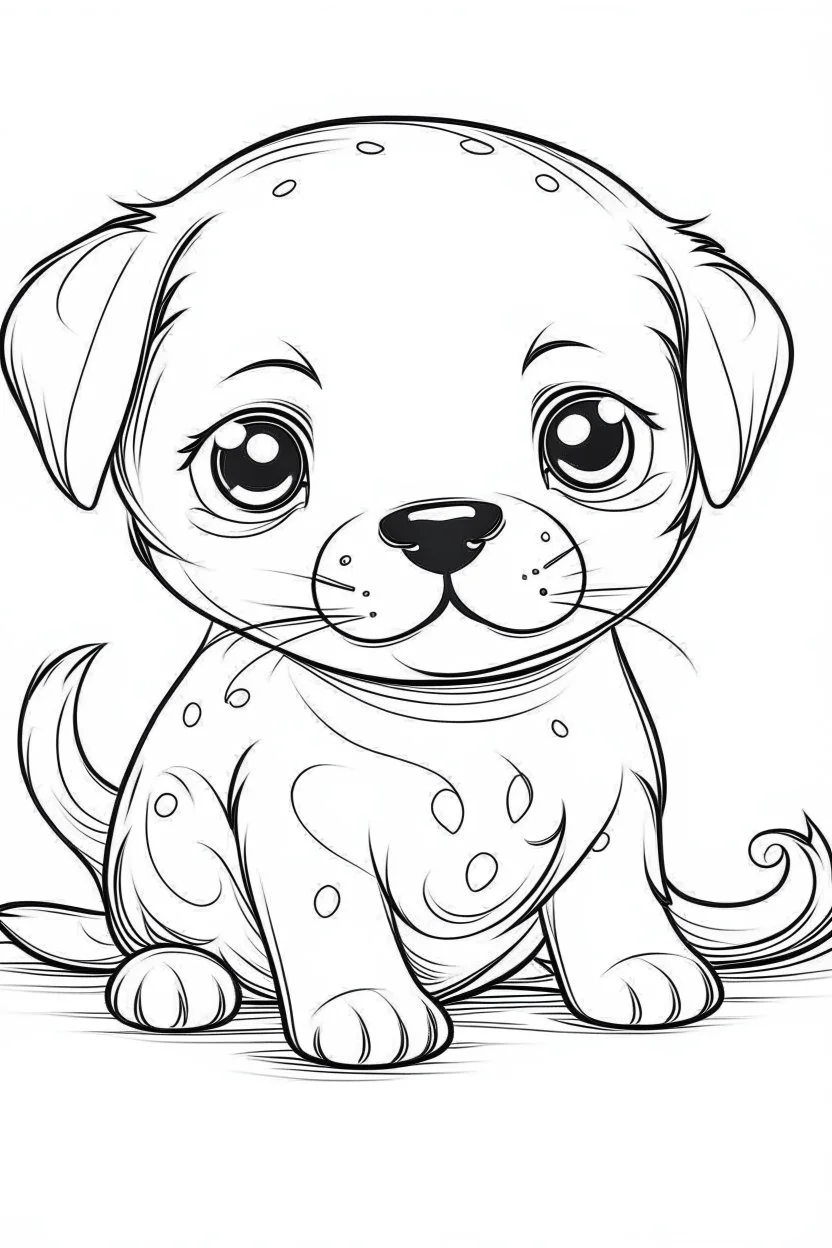 outline art forSeal Pup coloring pages with sitch, white background, Sketch style, full body, only use outline, toddlers style, clean line art, white background, no shadows and clear and well outlined.