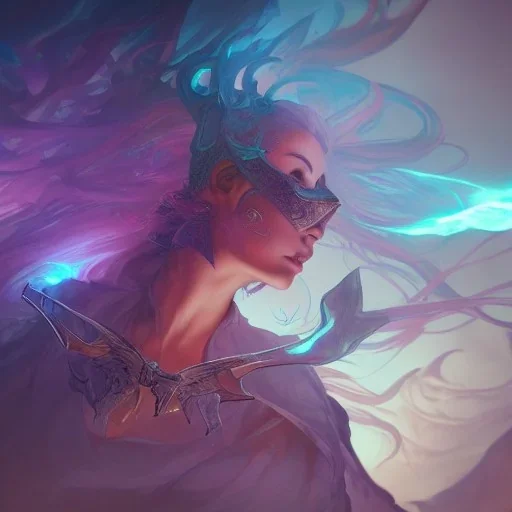 D&D,Defender of the light, a masterpiece, 8k resolution, fantasy concept art, Anna Dittmann, dynamic lighting, hyperdetailed, Splash screen art, trending on Artstation, deep color, Unreal Engine, volumetric lighting, Alphonse Mucha, Jordan Grimmer, purple and aqua complementary colours