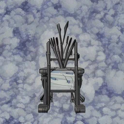 throne made of silverware